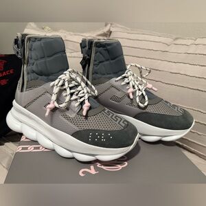 Versace Chain Reaction High Top Sneakers